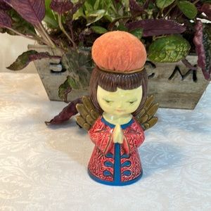 Unusual Antique Angel Pin Cushion